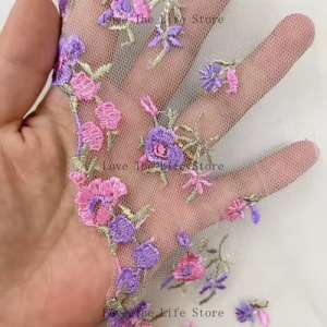 Encaje Bordado RÍGIDO Luciana 20cm p/metro