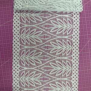 Encaje Elásticado Blanco Fraile 18cm p/metro