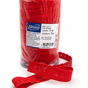 Encaje Elásticado Ayda 18mm Rojo